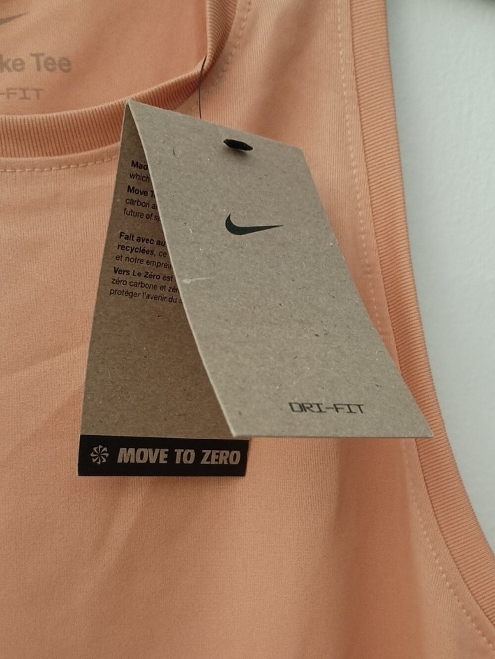 Nike Women’s Peach-Orange Athletic Tank Top with White Swoosh - Picture 4 of 4